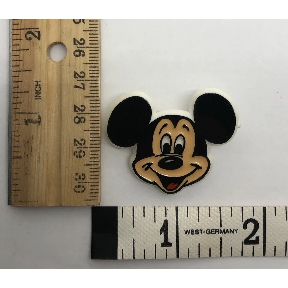 Rare Vintage Disney Pin Mickey Mouse Plastic Pinback Pins‎ 80's Latch Clasp Face